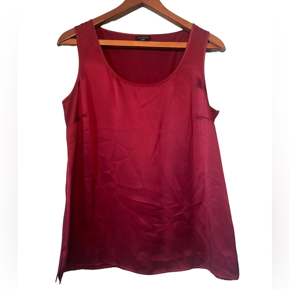Talbots 100% Silk Cranberry Cami Tank Top